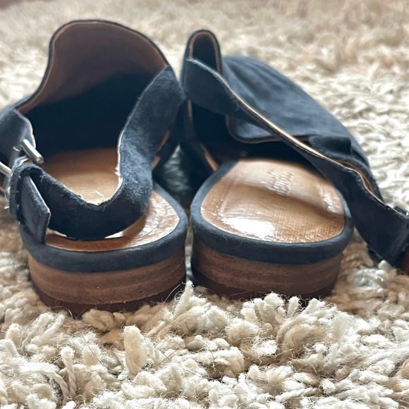 Madewell blue suede sling back heeled mules - Picture 15 of 16